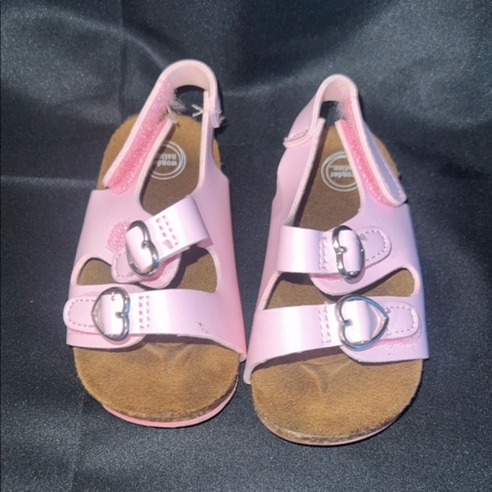 Pink Open-Toe Sandals with Adjustable Straps